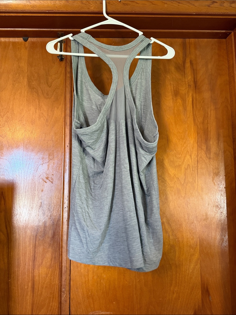 Athletic Works Gray Racerback Tank Top - Lightweight Active Tank - Picture 2 of 2